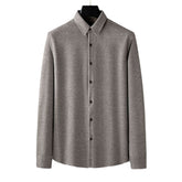 Thick Warm Woolen Long-Sleeved Shirt For Men